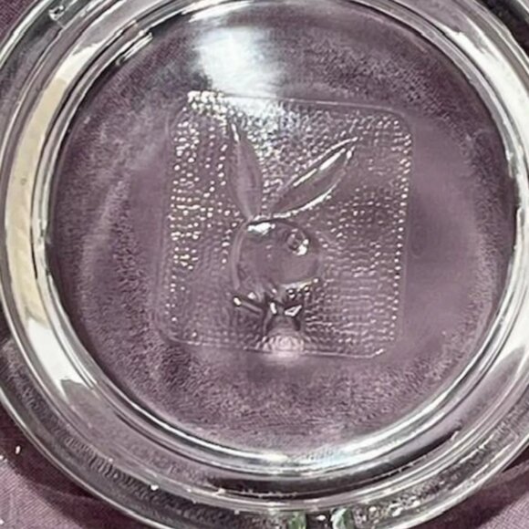 3pc Lot 1960s ICONIC Playboy Lounge in LA (2) Etched Ashtrays (1) VIP Tip Tray - Picture 9 of 12